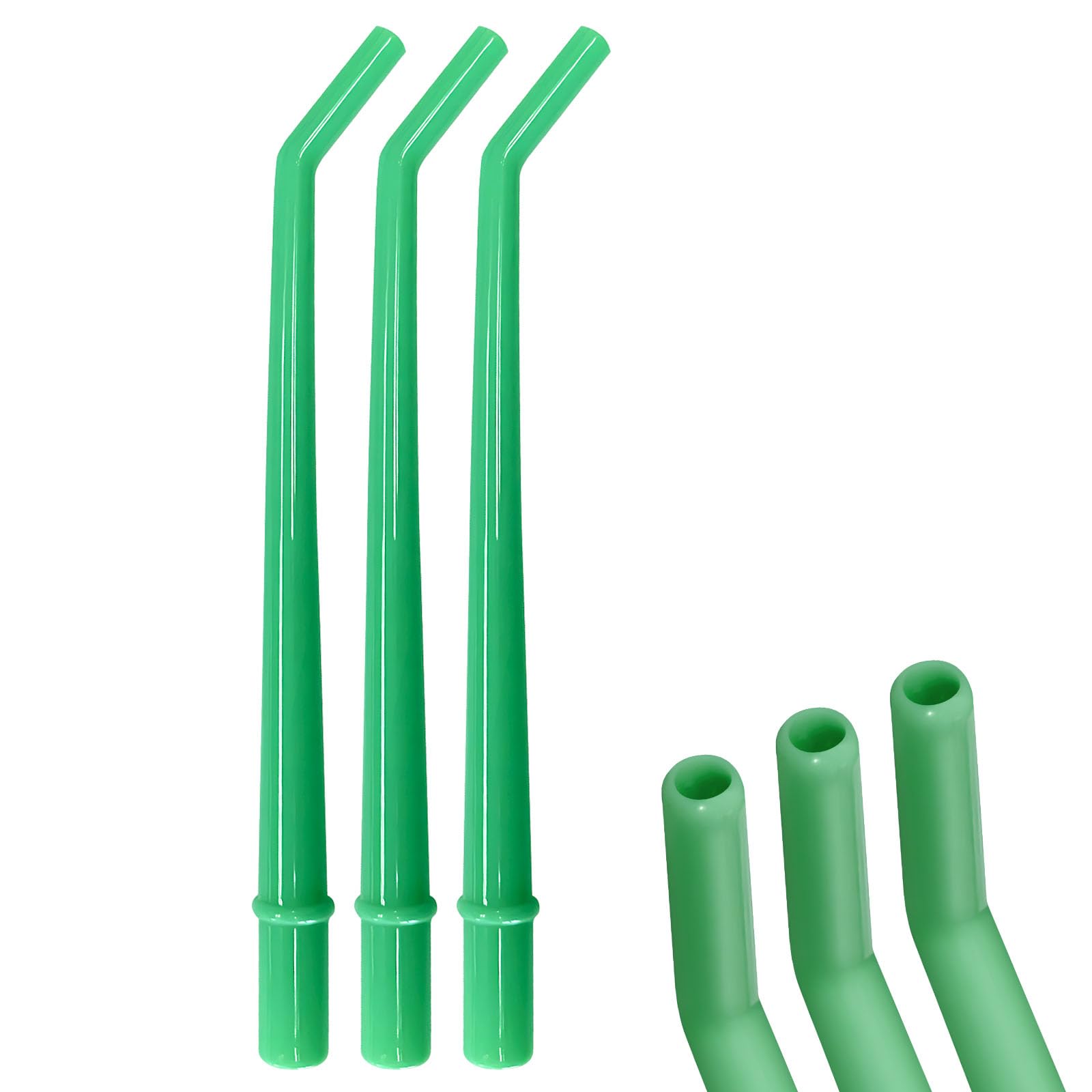 25 PCS Dental Aspirator Tips - Disposable Surgical Suction Tips, Green 1/4 Inch