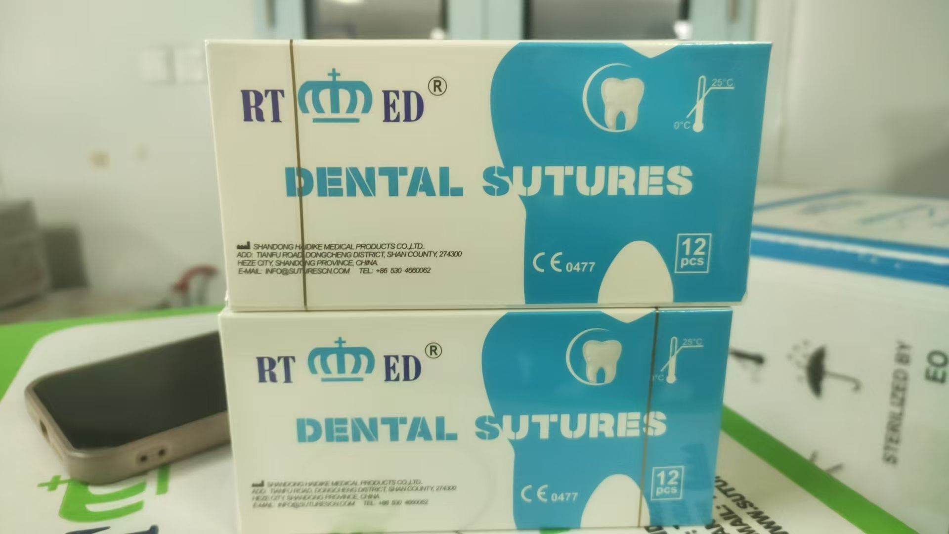 Silk suture 3-0 (12 pieces per box)