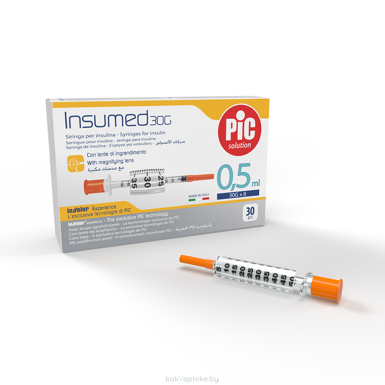 PIC insulin syringe .5ml for Botox